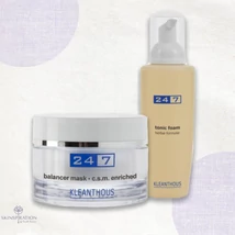 Kleanthous 24/7 Kombinált bőr csomag Balancer Maszk és Tonik hab Kleanthous 24/7 Kombinált bőr csomag Balancer Maszk és Tonik hab